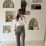 ÖN DİKİŞ BOL PAÇA MODAL EŞOFMAN - KUM