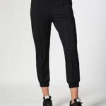 ÖN DİKİŞLİ BİLEK LASTİKLİ EŞOFMAN - SİYAH