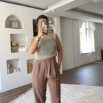 ÖN PİLİ DETAY HAVUÇ MODEL KUMAŞ PANTOLON - CAMEL