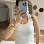 ÖN TAŞ BASKI U YAKA FİTİLLİ PAMUK KALIN ASKI ATLET - EKRU