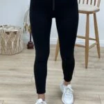 ÖNDEN FERMUARLI TAYT - SİYAH