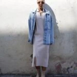 OVERSİZE ÇİFT CEP JEAN GÖMLEK - MAVİ