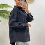 OVERSİZE GÖMLEK - SİYAH