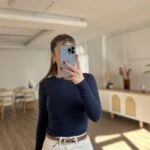 OYS MARKAUZUN KOL PAMUK BASİC TİŞÖRT - LACİVERT