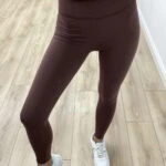 OYSHO KUMAŞ TOPARLAYICI TAYT - KAHVE