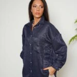 PAMUK JAKAR SALAŞ ÇİZGİLİ GÖMLEK - LACİVERT