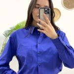 PAMUKLU KLASİK GÖMLEK - MOR