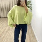 PANÇO MODEL TİFTİK SALAŞ KISA KAZAK - FISTIK YEŞİLİ