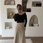 PARÇALI AKSESUAR KEMER MİDİ DERİ ETEK - TAŞ