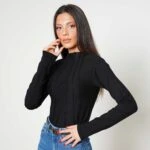 PİS DİKİŞ DİKYAKA İNCE VİSKON TRİKO - SİYAH