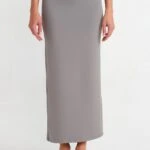 POLİAMİD KALEM ETEK - GRİ