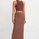 POLİAMİD KALEM ETEK - SÜTLÜ KAHVE