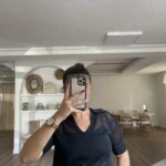 POLO V YAKA İNCE TRİKO BLUZ - SİYAH