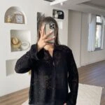 POLO YAKA AJURLU PAMUK HIRKA - SİYAH