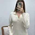 POLO YAKA KAZAK - EKRU