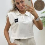 POLO YAKA SIFIR KOL TİŞÖRT - EKRU