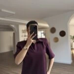 POLO YAKA VATKALI PAMUK TİŞÖRT - BORDO