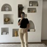 RENKLİ LİKRALI İSPANYOL JEAN - BEJ