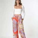 ŞAL DESN SATEN PANTOLON - RENKLİ COLOR-12