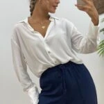 SALAŞ SATEN VİSKON GÖMLEK - EKRU