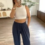 ŞALVAR MODEL MODAL EŞOFMAN - LACİVERT