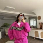 ŞERİT DOKUMA DETAY İÇ PİLE PARAŞÜT CEKET - FUŞYA