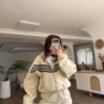 ŞERİT DOKUMA DETAY İÇ PİLE PARAŞÜT CEKET - BEJ