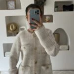 SİMLİ CEPLİ KENAR BİYE ŞERİTLİ YUMOŞ HIRKA - KREM