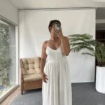 SIRT ÇAPRAZ ASKI İÇ ASTARLI BOL PAÇA MODAL TULUM - BEYAZ