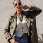 SIRT KAPAKLI MAXİ BOY TRENÇ - HAKİ