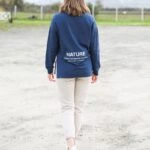 SIRT NATURE YAZI SWEAT - AÇIK MAVİ