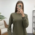 SIRT NATURE YAZI SWEAT - KOYU HAKİ