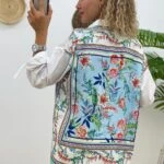 SIRT RENKLİ PANO UZUN KOL PAMUK GÖMLEK - BEYAZ