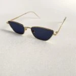 SİYAH CAM GOLD METAL ÇERÇEVE GÖZLÜK - GOLD