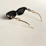 SİYAH CAM SİYAH GOLD ÇERÇEVE GÖZLÜK - SİYAH