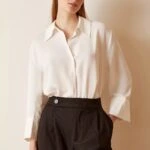 SOFİA SATEN GÖMLEK - BEYAZ