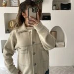 SPOR DİKİŞ ETEĞİ PÜSKÜL CEPLİ YAKALI CEKET MMODEL HIRKA - TAŞ