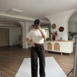 STRAIGHT YÜKSEK BEL KADİFE PANTOLON - KOYU HAKİ