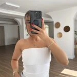 STRAPLEZ GÖĞÜS ÇİFT KAT PAMUK LİKRA ATLET - BEYAZ