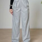 SÜS CEP ÇİFT  PİLE KALIN KUMAŞ PANTOLON - GRİ