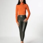 TAYT MODEL DERİ PANTOLON - HAKİ