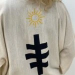 TEK CEP ARKA BASKI TRUVAKAR KOL KİMONO - NATUREL