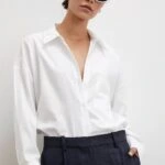 TEK CEP DOKULU BASİC PAMUK GÖMLEK - BEYAZ