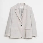 TEK DÜĞME ASTARLI İNCE CEKET - GRİ