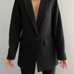 TEK DÜĞME KAPAK CEP BLAZER CEKET - SİYAH