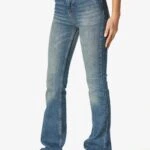 TİNT RENGİ YIKAMALI LİKRALI FLARE PANTOLON - TİNT