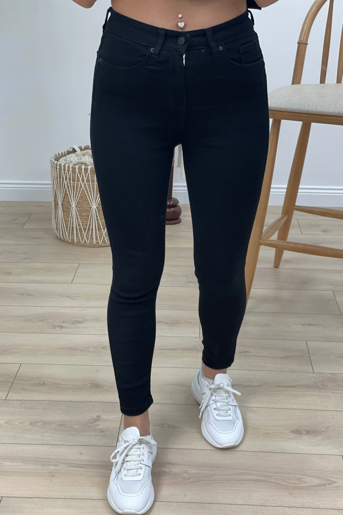 TOPSHOP ÖRME JEAN - SİYAH - Görsel 1