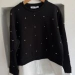 TROK ÇAKIM BİSİKLET YAKA GÖMLEK KARIŞIM PAMUK SWEAT - SİYAH