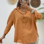 TRUVAKAR KOL KETEN ETEĞİ YIRTMAÇ GÖMLEK - SOMON