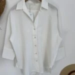 TRUVAKAR KOL PAMUK MODAL SALAŞ GÖMLEK - EKRU